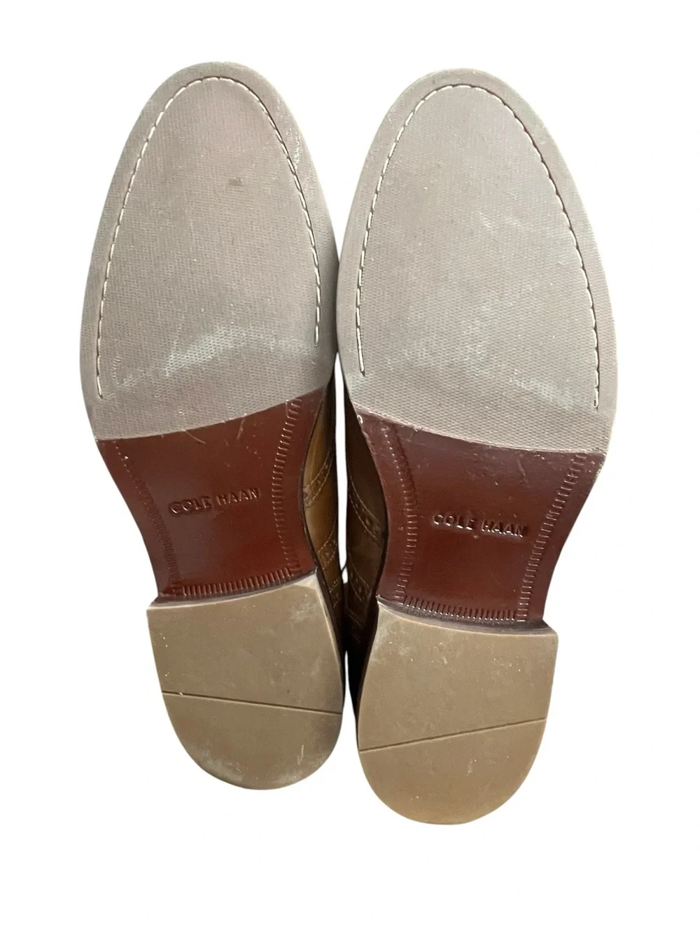 Cole Haan Williams Men’s 10M British Tan Leather Wingtip Oxford Shoes